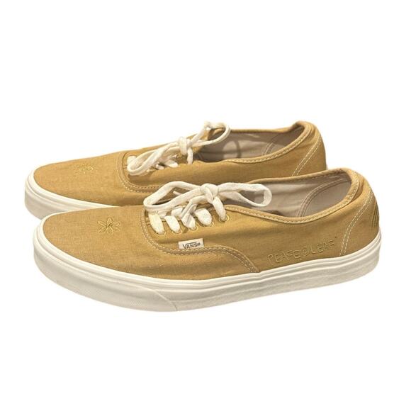 Vans Mustard Canvas Eco Skate Lace Up Sneakers Men's 11.5 Women's 13 - Picture 1 of 7